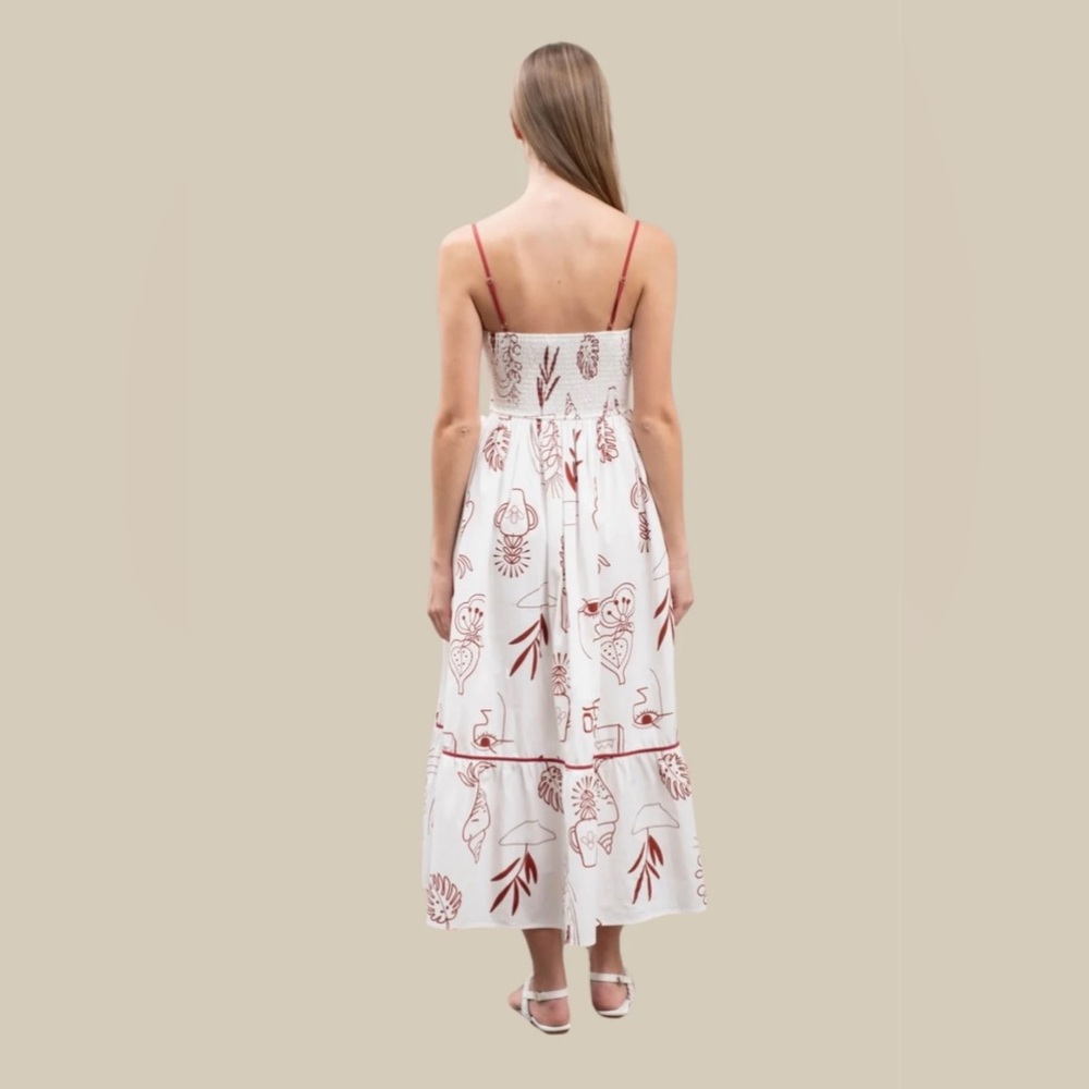 🇺🇸Firm Price🇺🇸 NWOT Moon River palm print Midi Dress - Picture 4 of 12